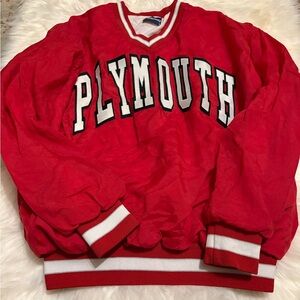 Holloway Red 'Plymouth' Varsity Bomber Pullover